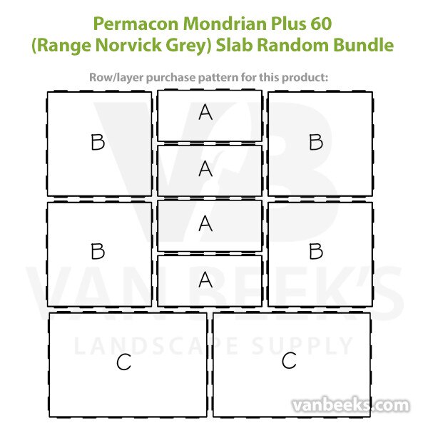 Permacon Mondrian Plus 60 Concrete